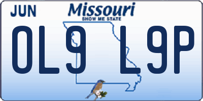 MO license plate OL9L9P