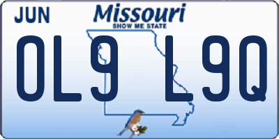 MO license plate OL9L9Q