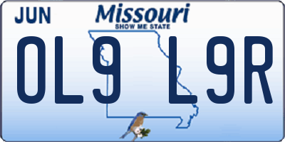 MO license plate OL9L9R