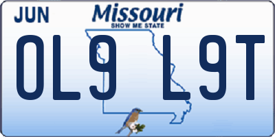MO license plate OL9L9T