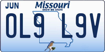 MO license plate OL9L9V