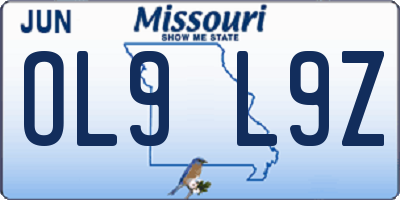 MO license plate OL9L9Z