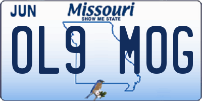 MO license plate OL9M0G