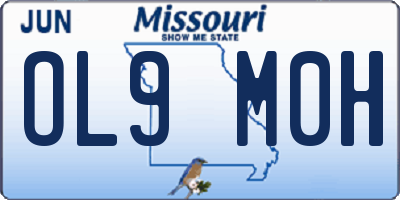 MO license plate OL9M0H