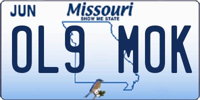 MO license plate OL9M0K