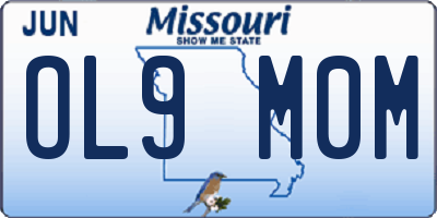 MO license plate OL9M0M