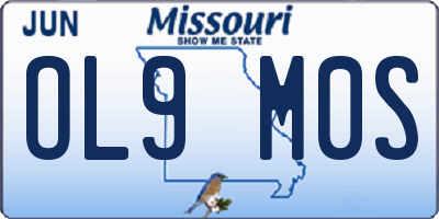 MO license plate OL9M0S