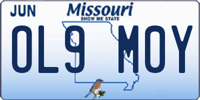 MO license plate OL9M0Y