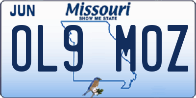 MO license plate OL9M0Z
