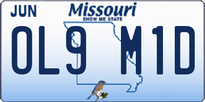 MO license plate OL9M1D