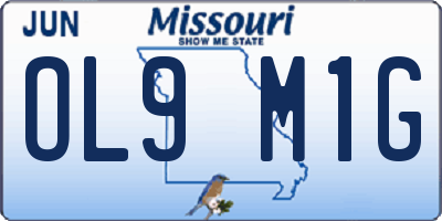 MO license plate OL9M1G