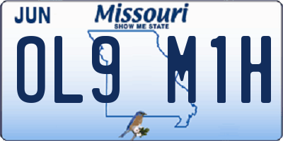 MO license plate OL9M1H