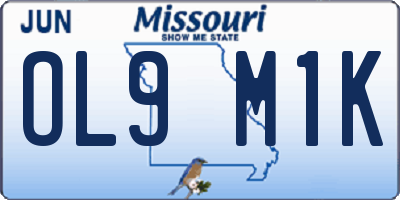 MO license plate OL9M1K
