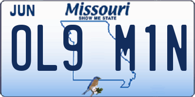 MO license plate OL9M1N