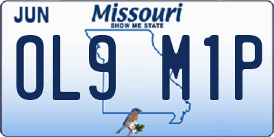 MO license plate OL9M1P