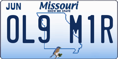 MO license plate OL9M1R
