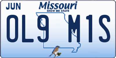 MO license plate OL9M1S