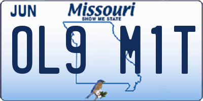 MO license plate OL9M1T