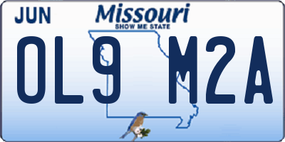 MO license plate OL9M2A