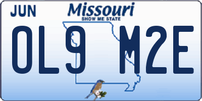 MO license plate OL9M2E