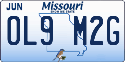 MO license plate OL9M2G