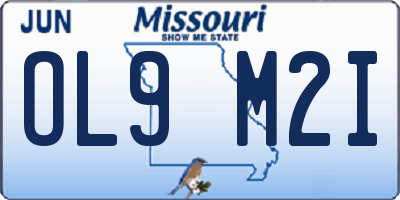 MO license plate OL9M2I