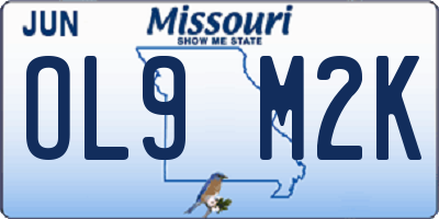 MO license plate OL9M2K