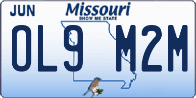MO license plate OL9M2M