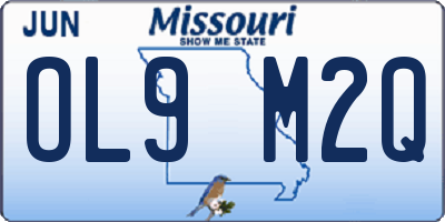 MO license plate OL9M2Q