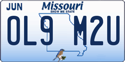MO license plate OL9M2U