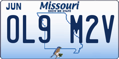 MO license plate OL9M2V