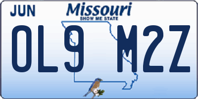 MO license plate OL9M2Z