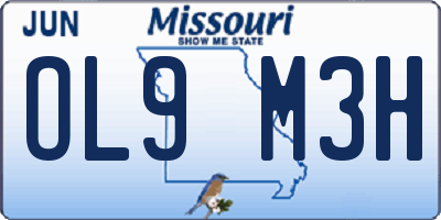 MO license plate OL9M3H