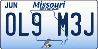MO license plate OL9M3J