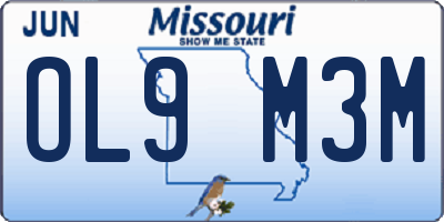 MO license plate OL9M3M