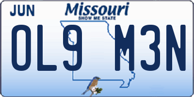 MO license plate OL9M3N