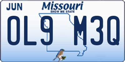 MO license plate OL9M3Q