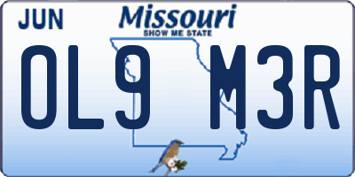 MO license plate OL9M3R