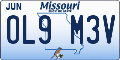 MO license plate OL9M3V