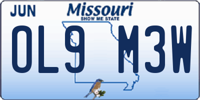 MO license plate OL9M3W