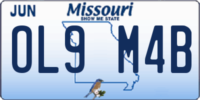 MO license plate OL9M4B