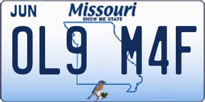 MO license plate OL9M4F