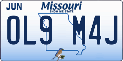 MO license plate OL9M4J