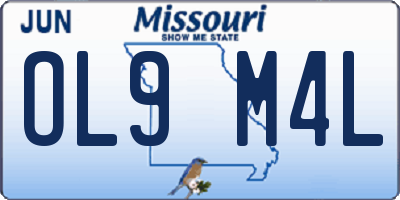 MO license plate OL9M4L