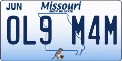 MO license plate OL9M4M