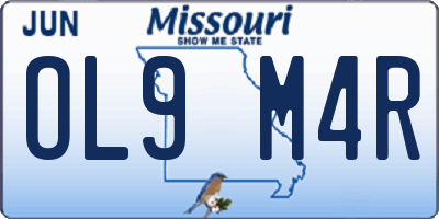 MO license plate OL9M4R