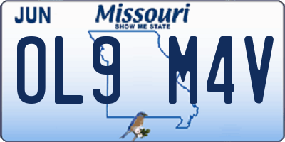 MO license plate OL9M4V