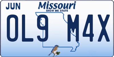 MO license plate OL9M4X