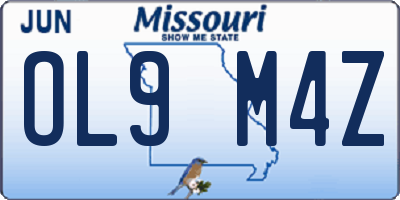 MO license plate OL9M4Z