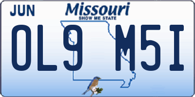 MO license plate OL9M5I
